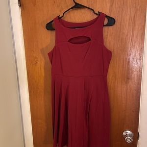 Burgundy dress
